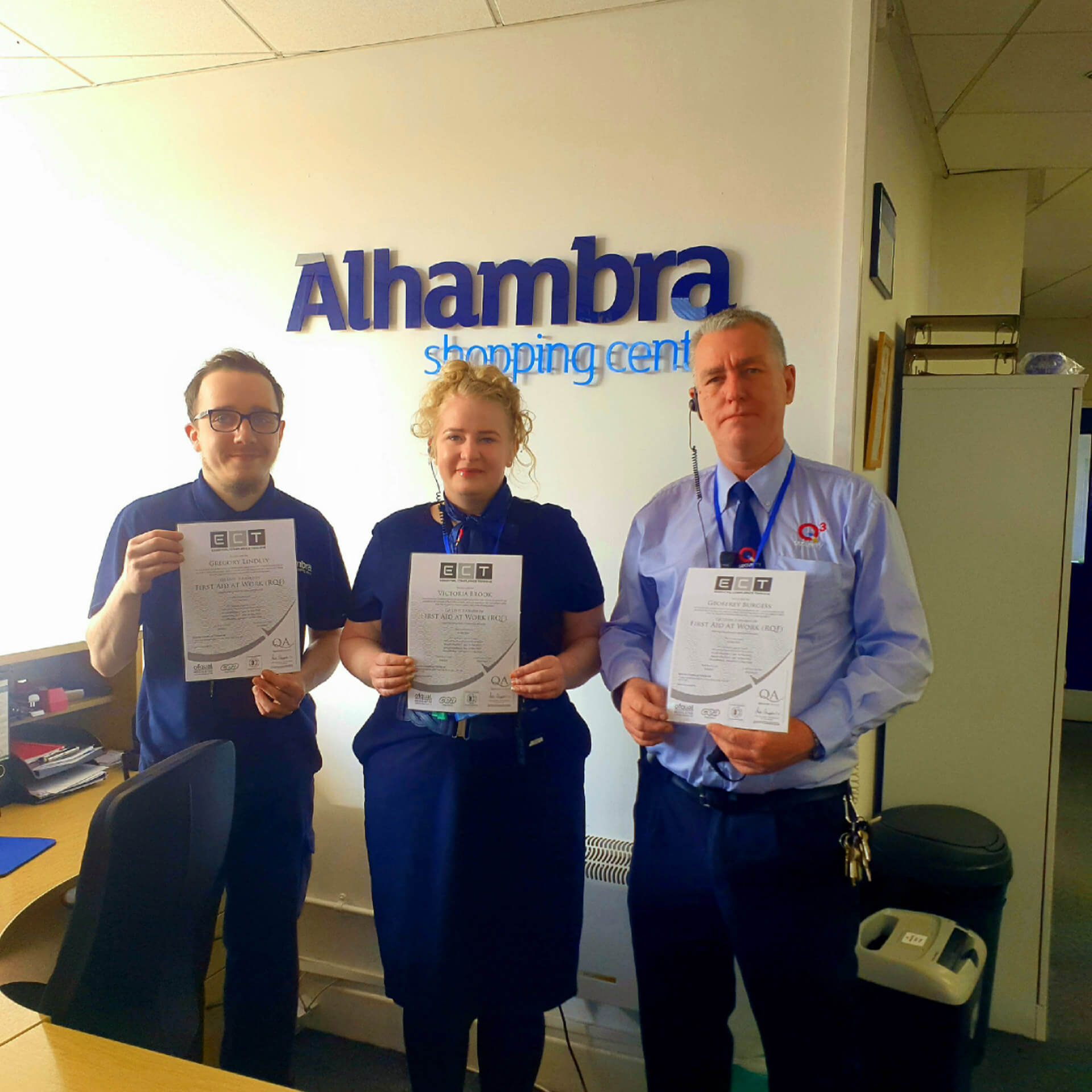 First aiders at Alhambra